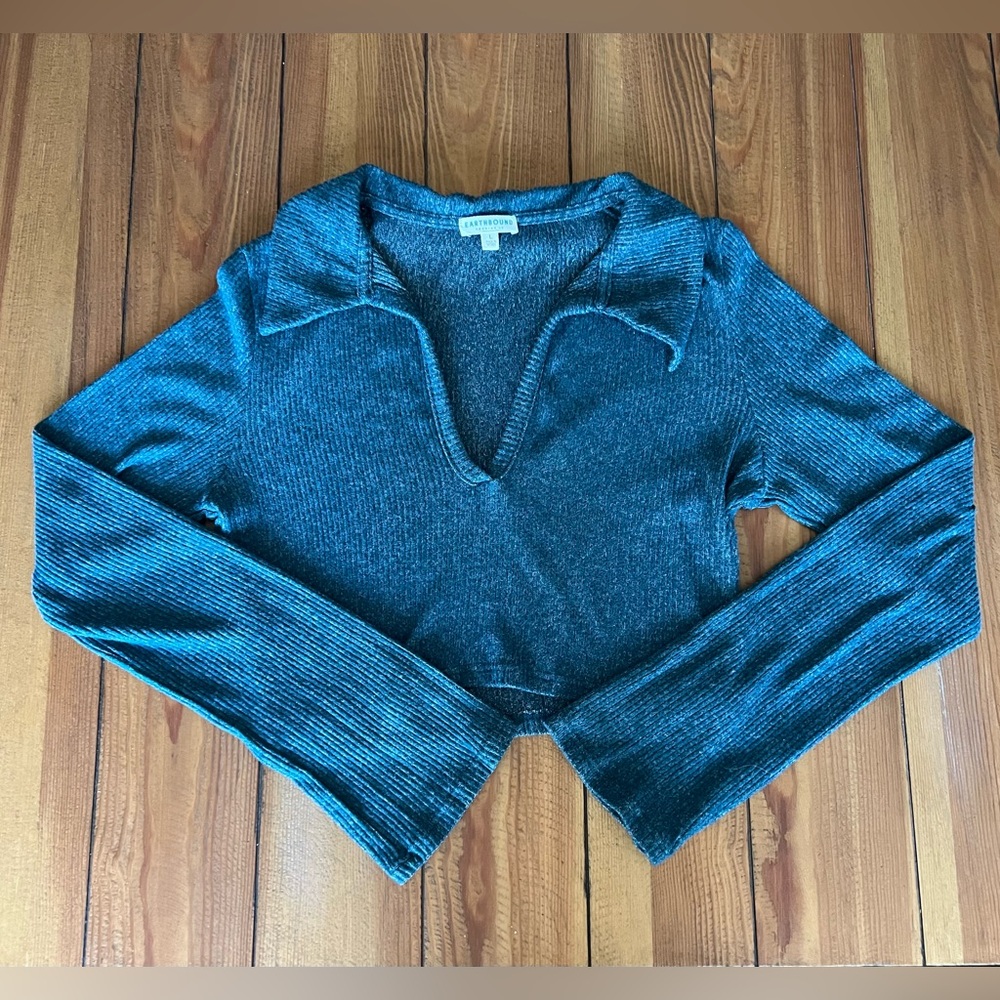 EARTHBOUND Teal Knit Sweater
